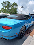 blue Bentley continental back exterior detail