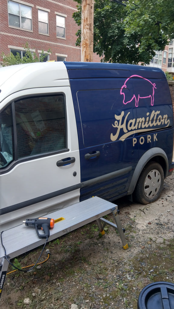 Vinyl Removal, shot out to Hamilton Pork and Hamilton Inn Restaurants