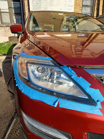 right headlight restoration detailing