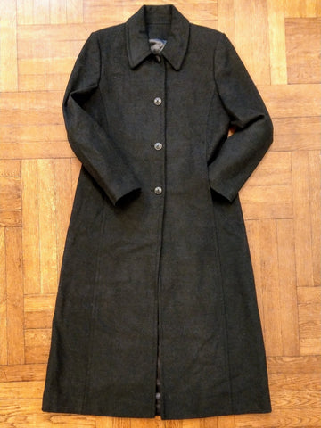Wool Long Woman Coat Jacket Size: Medium # 1316