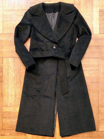 Wool Long Woman Coat Jacket Size: Medium # 1318, FINAL SALE