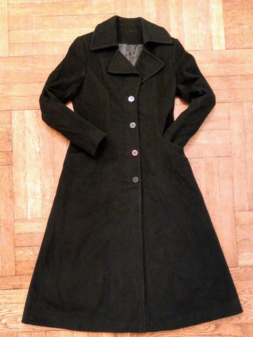 Wool Long Woman Coat Jacket Size: Medium #1321