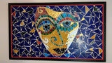 Glass Face, Mosaic Glass, Wall Art