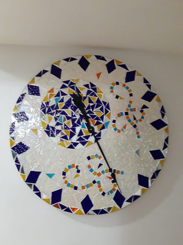 Clock, Mosaic Glass, Wall Art,Call for Price